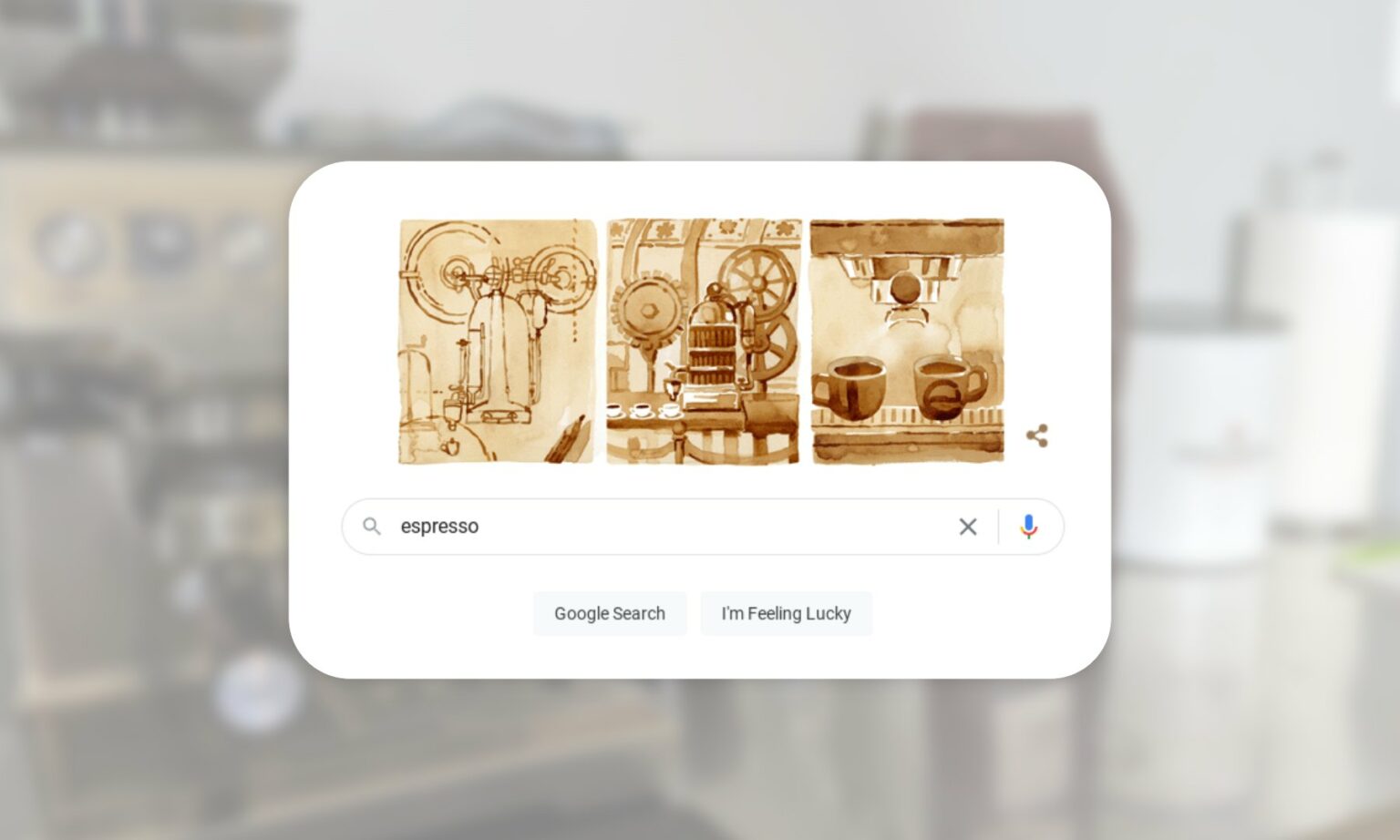 Google Doodle honors the invention of the espresso machine
