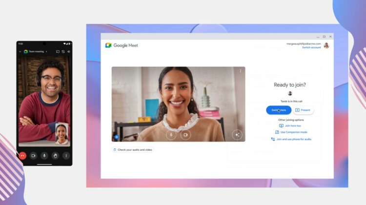 Google Meet device transfer feature