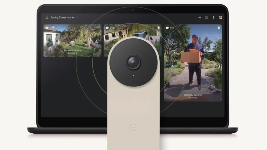 Nest Doorbell Battery Powered model with web browser camera view