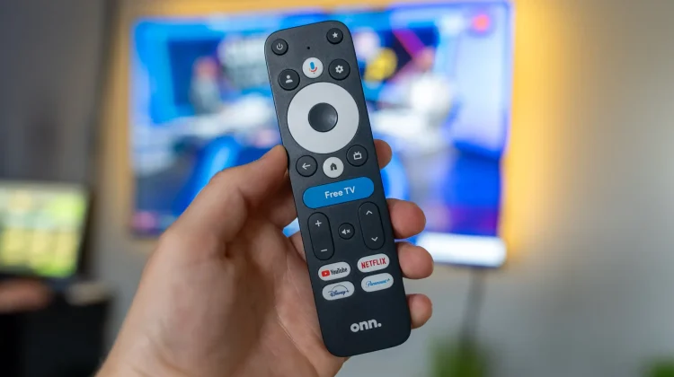 Onn 4K Pro Google TV streamer remote