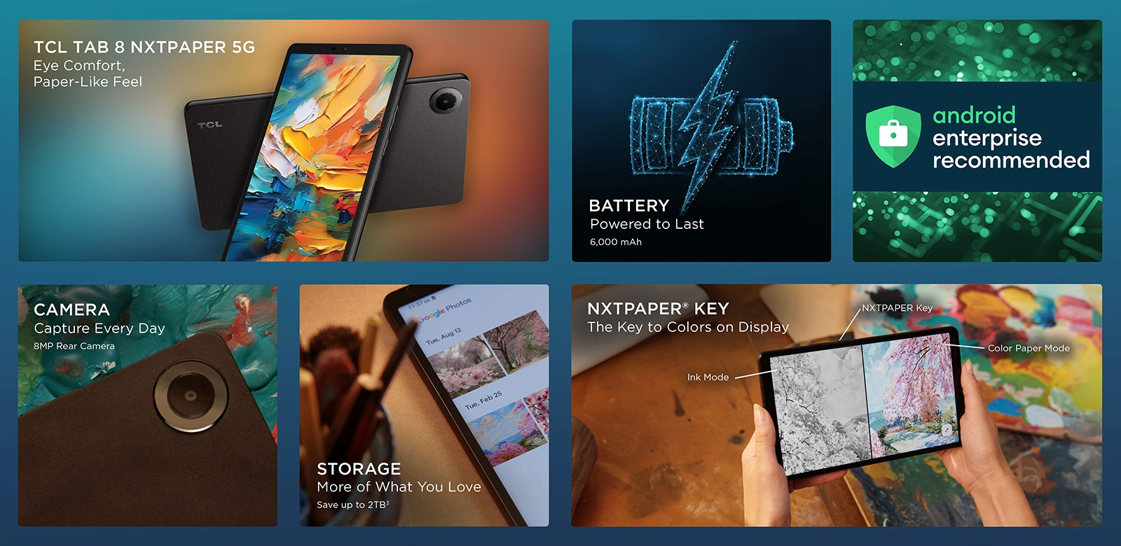 TCL launches Tab 8 NXTPAPER 5G, a $199 Android tablet and e-reader