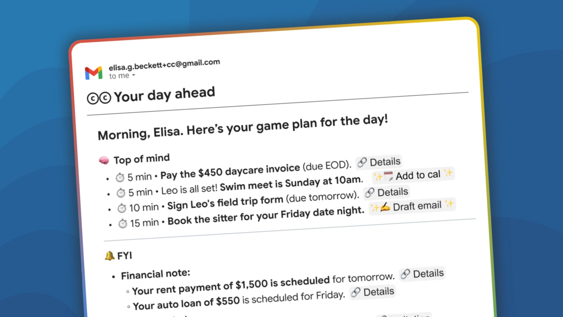 Google’s new ‘CC’ AI agent wants to be your morning executive assistant
