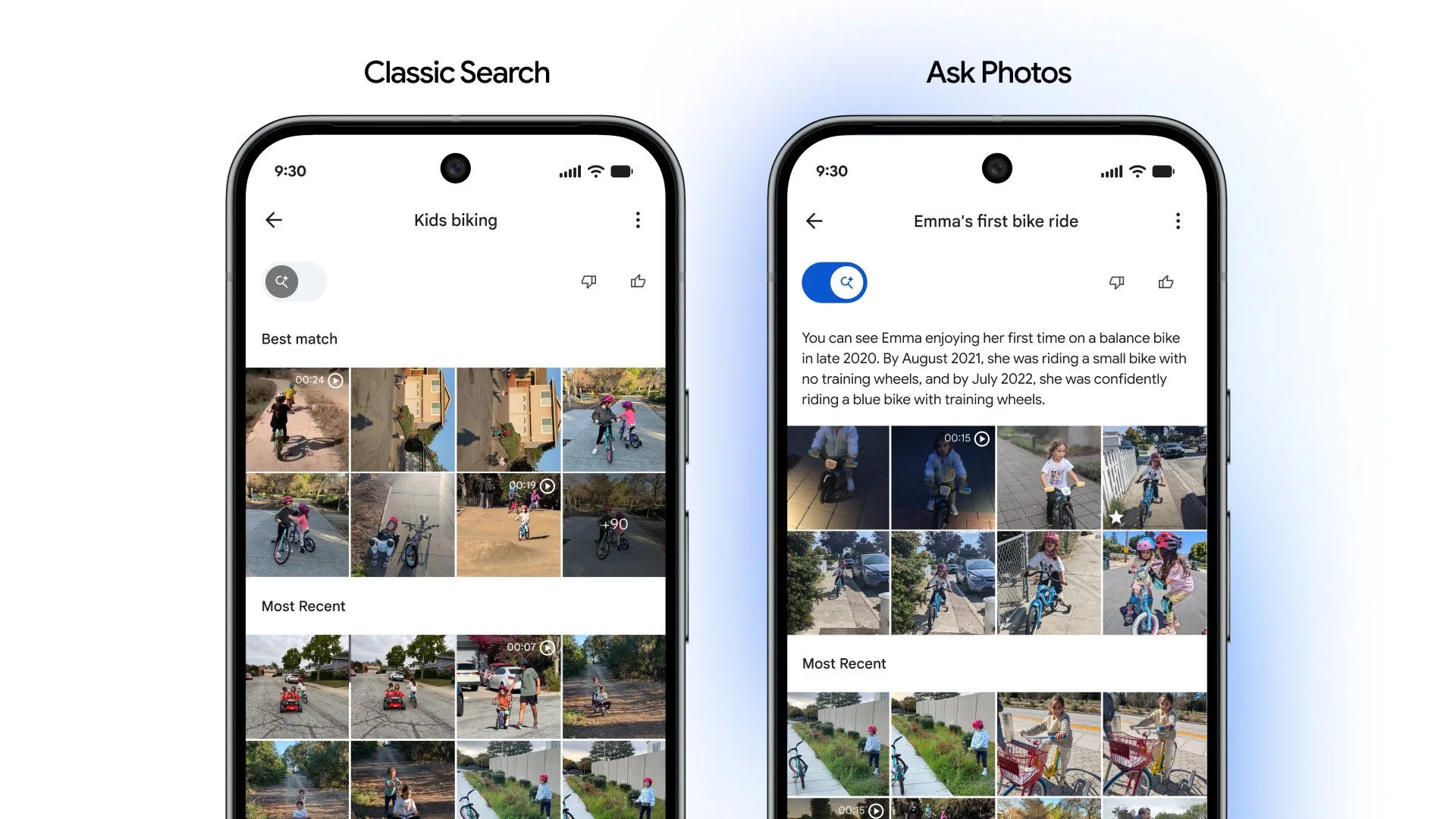 Google Photos adds a search toggle to let you choose between AI and classic results