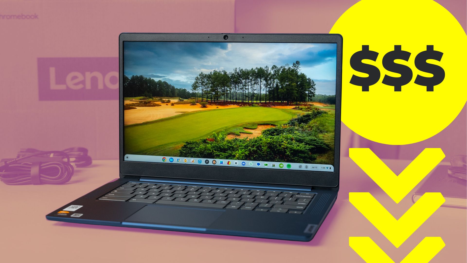 The touchscreen Lenovo Chromebook Slim 3 is a steal at under $200