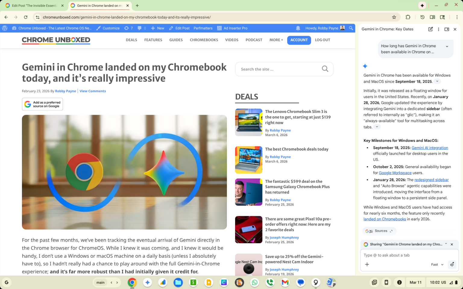 Gemini in Chrome has become my favorite way to use Google’s AI