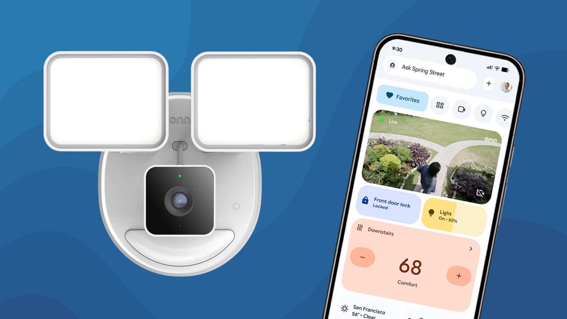 Walmart’s new Onn Floodlight Camera comes with full Google Home integration and is only $77