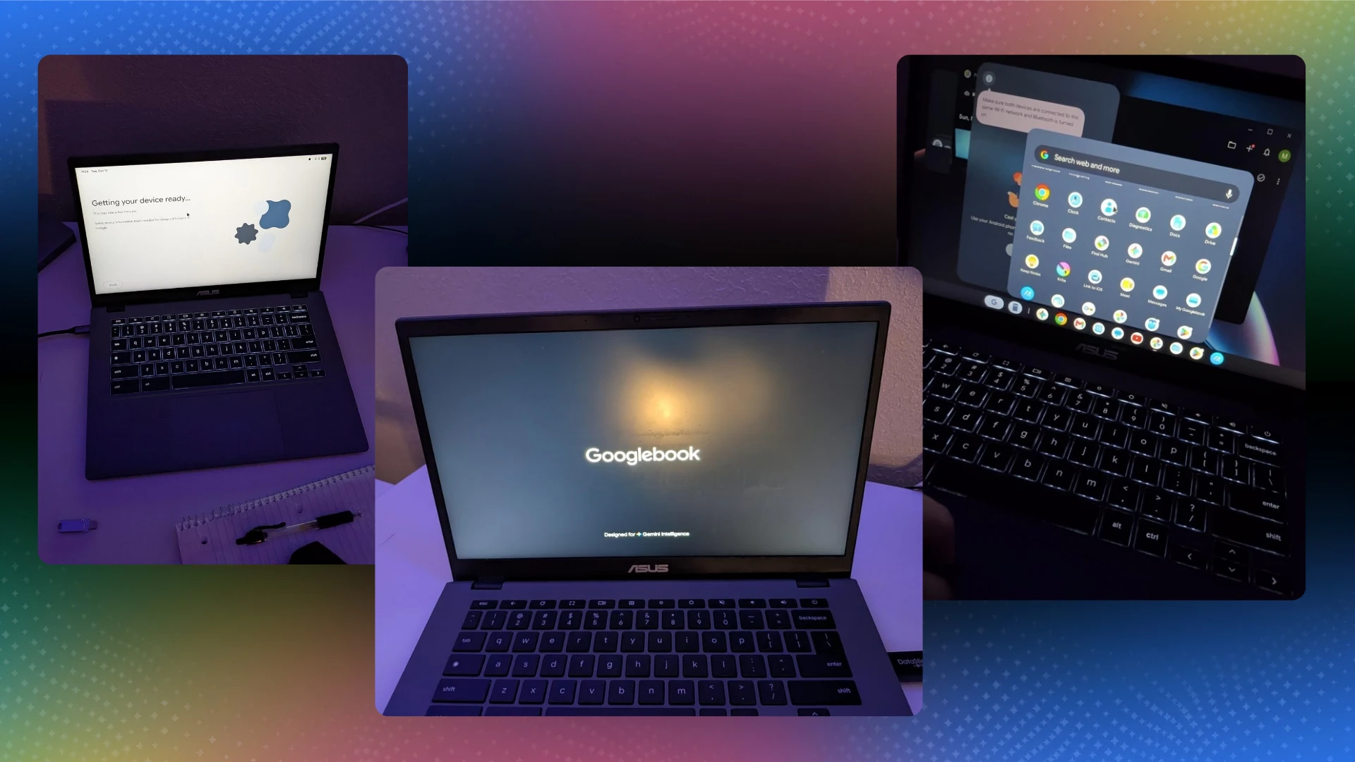 A user has installed Googlebook OS onto a Chromebook Plus, and it runs great